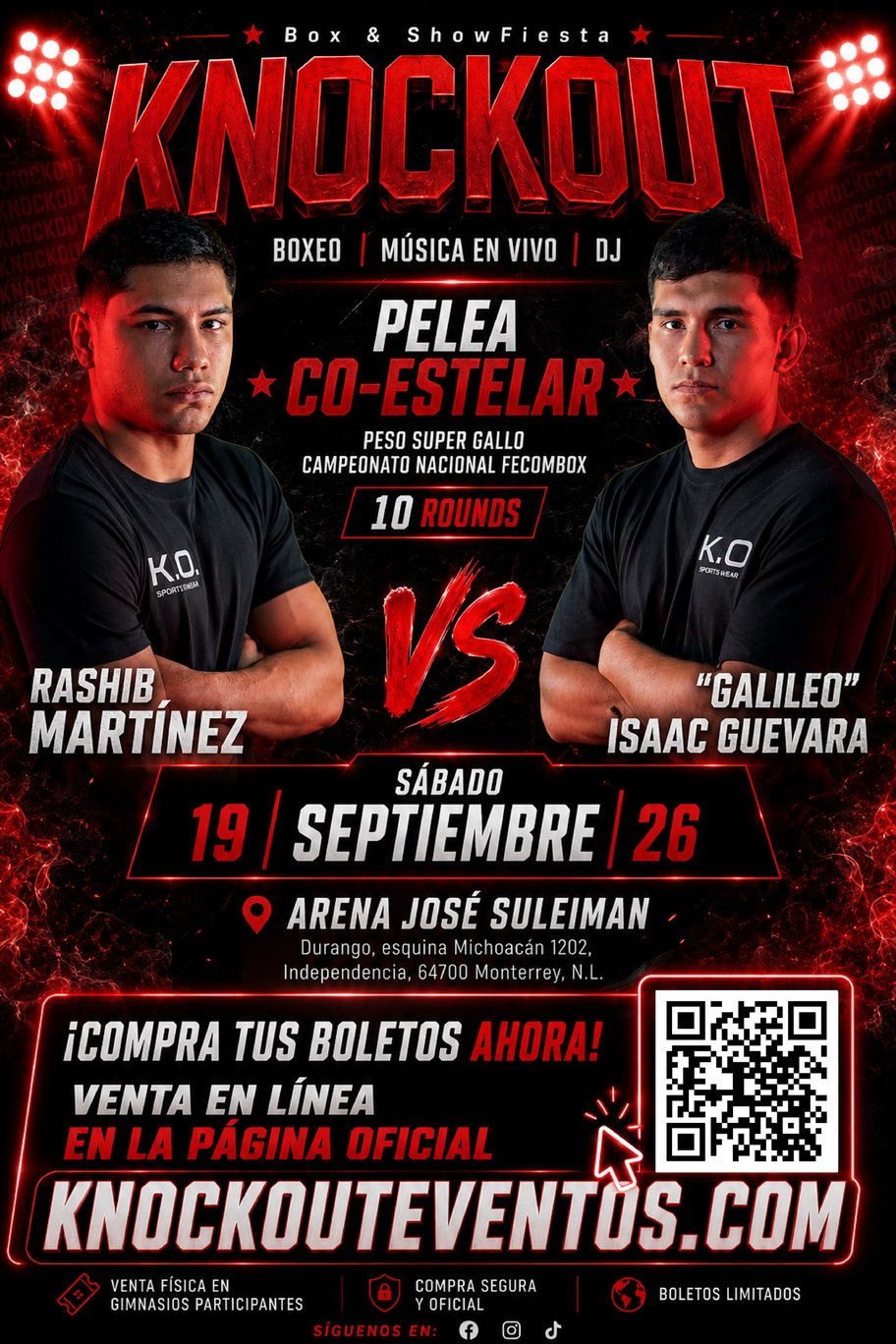 Pelea coestelar: Rashib Martínez contra «Galileo» Isaac Guevara