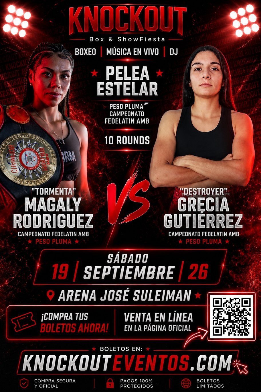 Pelea estelar: Magaly «Tormenta» Rodríguez contra Grecia «Destroyer» Gutiérrez