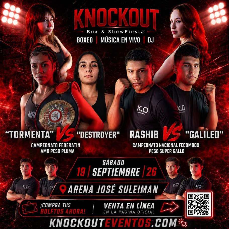 Cartelera completa de KNOCKOUT Box & Show Fiesta